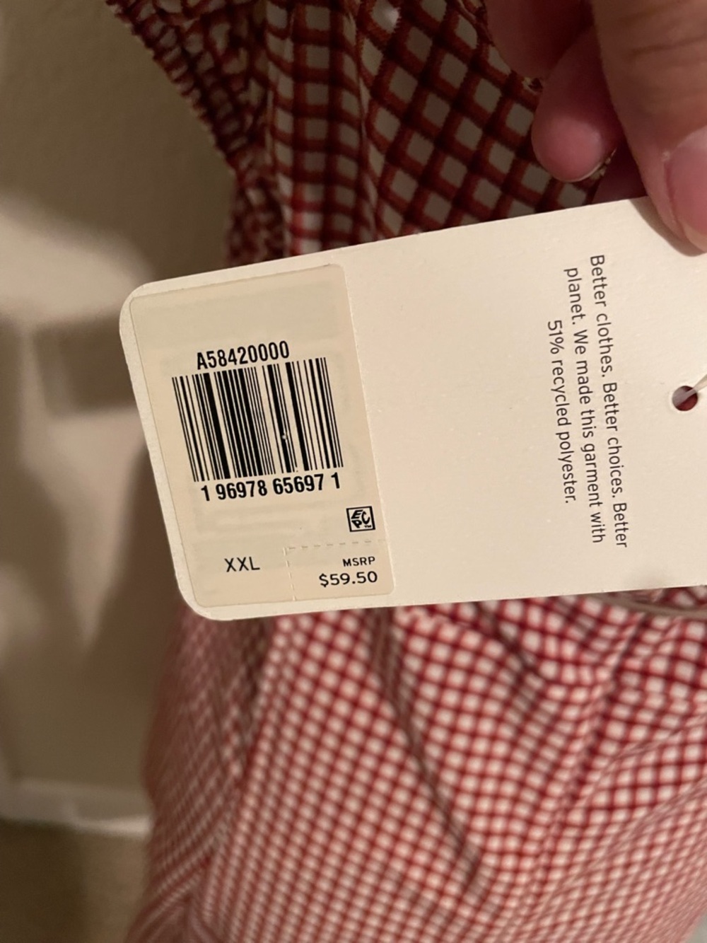 LEVIS Red Gingham Sleeveless Kids Dress - Picture 3 of 8